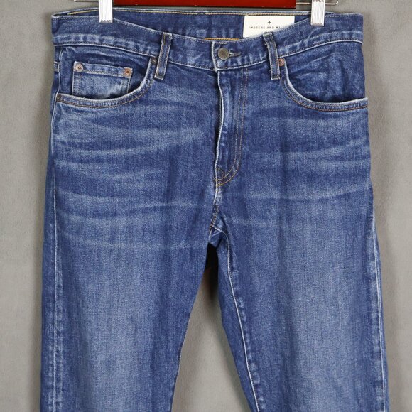 Imogene and Willie Jeans Mens 30x29 Blue Barton Washburn Slim Straight USA Made - Picture 3 of 14
